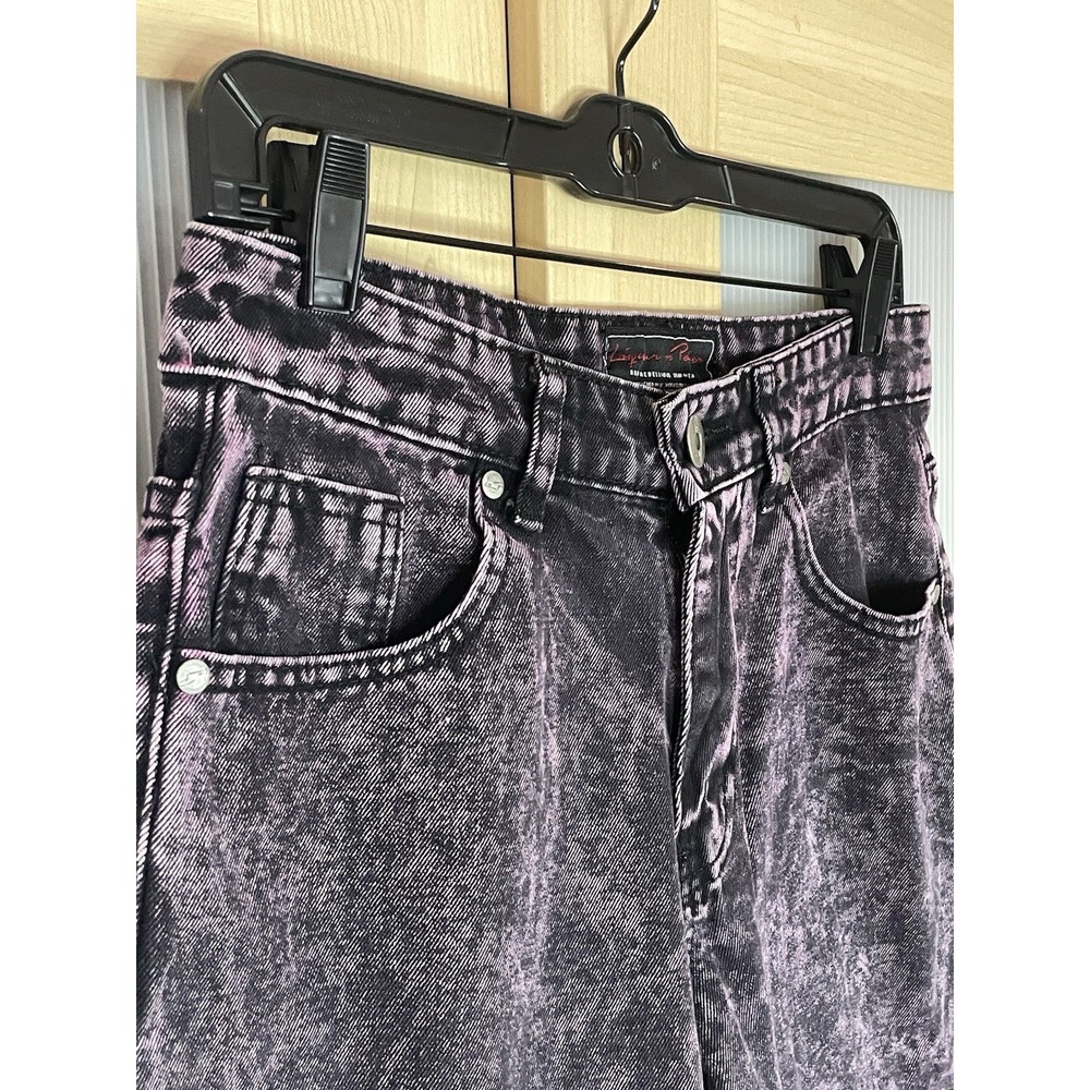 Liquor n poker Womens Jeans Shorts Sz 30 Rock Moto Goth Grunge Denim Beach - Picture 2 of 8
